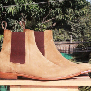 Bespoke Tan Chelsea Leather Boots - leathersguru