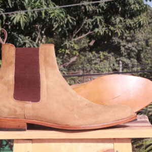 Bespoke Tan Chelsea Leather Boots - leathersguru