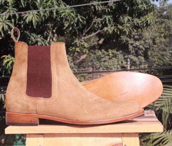 Bespoke Tan Chelsea Leather Boots - leathersguru