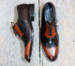 Bespoke Brown Brown Leather Wing Tip Shoes for Men - leathersguru