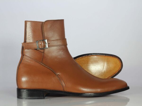 Handmade Brown Jodhpurs Leather Ankle Boots - leathersguru