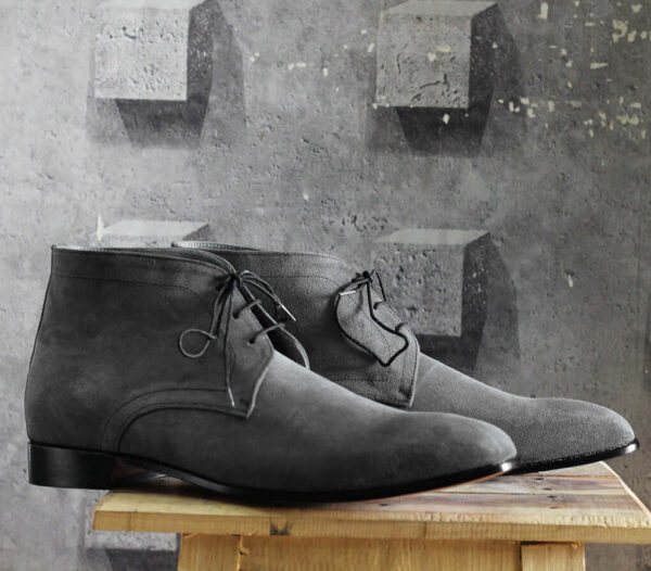 Bespoke Black Chukka Suede Lace Up Boots - leathersguru