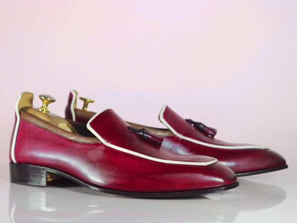 Handmade Pink Penny Loafers Leather Shoes - leathersguru