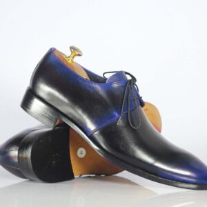 Handmade Two Tone Leather Lace Up Shoes - leathersguru