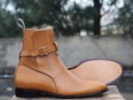 Handmade Brown Leather Jodhpurs Ankle Boot - leathersguru