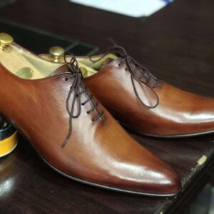 Handmade Brown Chukka Leather Lace Up Shoe - leathersguru
