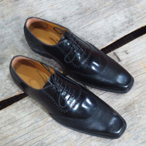 Latest Handmade Black Leather Lace Up Shoes, Men's Derby Style Dress Formal Shoes