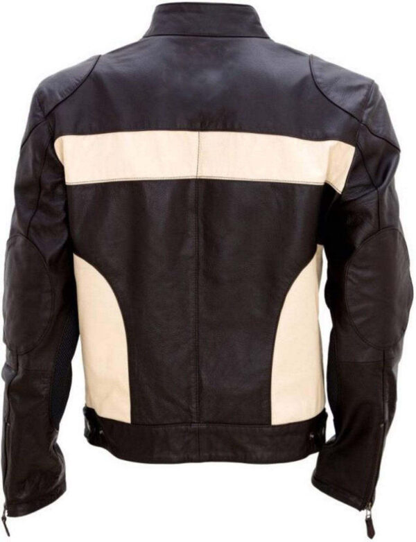 Leather Craze Men's Genuine Lambskin Leather Biker Jacket Designer Look Black - leathersguru