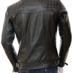 Leather Jacket Motorcycle Black Men's Genuine Lambskin Slim Fit Biker Jacket - leathersguru