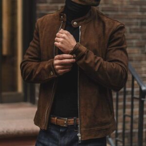 Men's Fashion Suede biker casual Suede Jacket - leathersguru