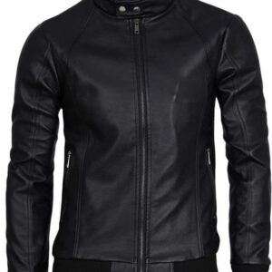 Leather Jacket For Mens In Black Colour