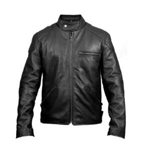 Long Sleeve Leather Jacket, men's Jacket in real leather,Stylish black Leather Jacket - leathersguru