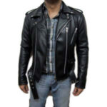 MEN SIGNATURE MOTORCYCLE LEATHER JACKET, MEN LEATHER JACKET