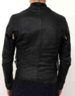 MEN ZIPPERED ARMPITS WASHED LAMB LEATHER JACKET NEW