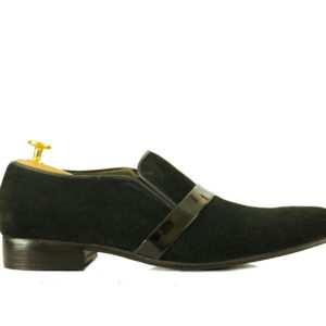 Black Loafer  Suede Whole Cut Shoe for Men's Party Shoes