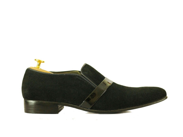 Black Loafer  Suede Whole Cut Shoe for Men's Party Shoes