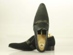 Black Loafer  Suede Whole Cut Shoe for Men's Party Shoes