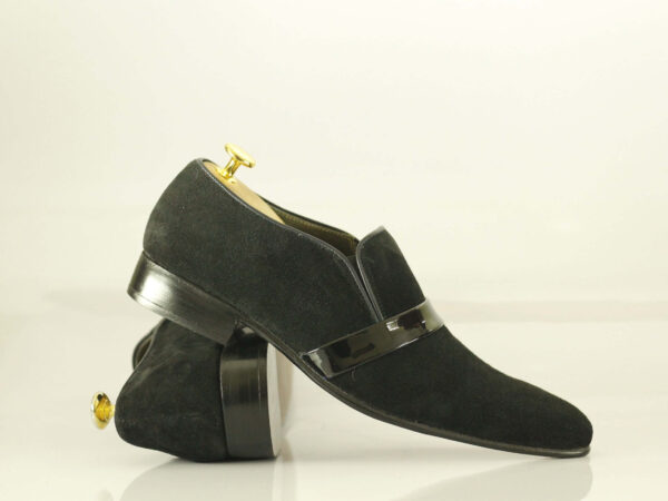 Black Loafer  Suede Whole Cut Shoe for Men's Party Shoes