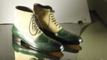 Ankle Green Beige Lace Up Wing Tip Boot For Men's Oxford Boot