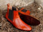 Bespoke Ankle High Tan Chelsea Leather Boot - leathersguru