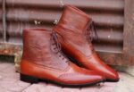 Handmade Leather Ankle High Boots