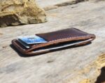 MINIMALIST Leather WALLET, Personalized Slim Front Pocket Wallet, Mens Cardholder, Crazy Hours Leather Cardholder, Perfect Gift - leathersguru