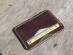 MINIMALIST Leather WALLET, Personalized Slim Front Pocket Wallet, Mens Cardholder, Crazy Hours Leather Cardholder, Perfect Gift - leathersguru