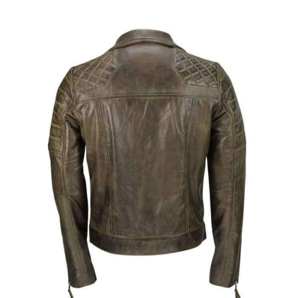 Men's Brown Sheep Leather Vintage Style Biker Fashion Casual Leather Jacket - leathersguru