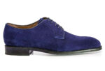 Handmade Blue Suede Derby Lace Up Shoe - leathersguru