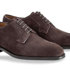 Handmade Brown Suede Derby Lace Up Shoe - leathersguru