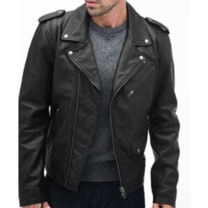 Handmade Men's Black Color Biker Leather Stylish Jacket - leathersguru