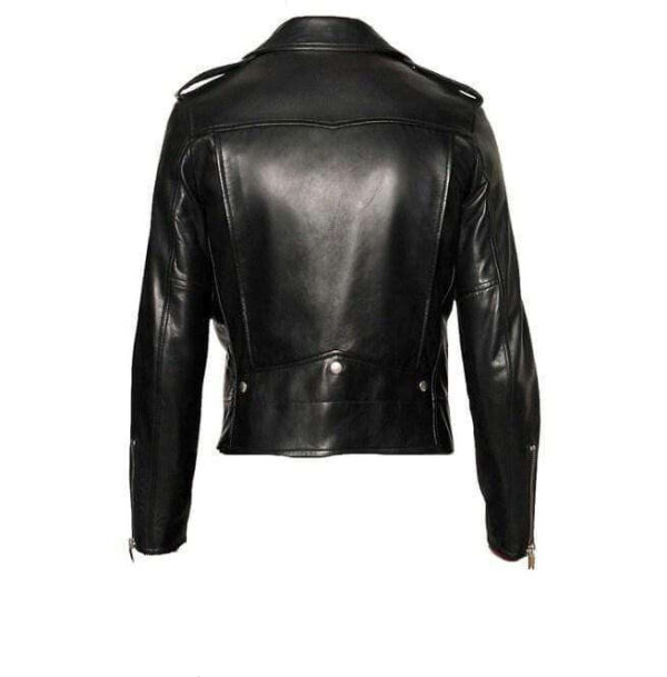 Men's Black Motorcycle Leather Jacket, Men's Black Biker Jacket, Fashion Jacket For Men - leathersguru