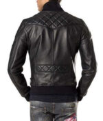 Men Black Trendy Bomber Leather Biker Jacket Men Designer Fashion Highway Jacket - leathersguru