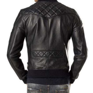 Men Black Trendy Bomber Leather Biker Jacket Men Designer Fashion Highway Jacket - leathersguru