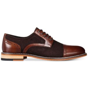 Handmade Brown Leather Suede Cap Toe Lace Up Shoe - leathersguru
