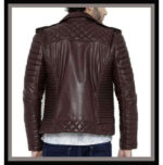 Men's Chocolate Brown Color Padded Motorcycle Fashion Leather Jacket - leathersguru