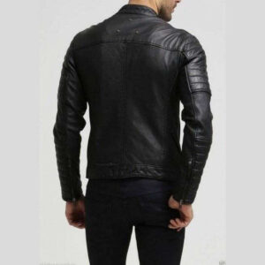 Men's Fashion Black Leather Jacket Men's Motorcycle Leather Jacket Biker Jacket - leathersguru