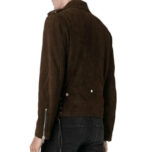 Men's Fringe Motorcycle Suede Jacket Men's Clothing, Men's Cow Boy Brown Western Jacket - leathersguru