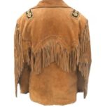 Men's Tan Suede Leather Jacket, Cowboy Jacket - leathersguru