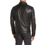 Men Black Biker Jacket, Men Fashion Motorcycle Leather Jacket, Men Jackets