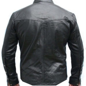 Men Fashion Leather Jacket Black Hell Biker