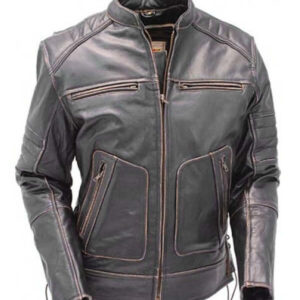 Men Leather Black Biker Slimfit Leather Jacket men's