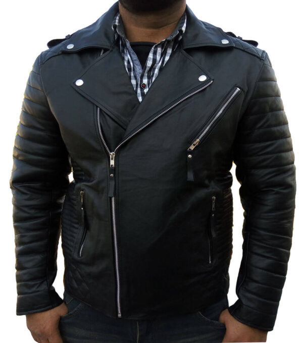 Men Leather Jacket Original Leather Classic Black Fashion Leather Jacket