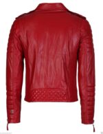 Men Red Color Leather Jacket, Mens Red Biker Leather Jacket, Men’s Leather Jacket