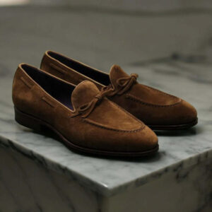 Men Borwn Suede Moccasin, Men Leather Dress Shoes,