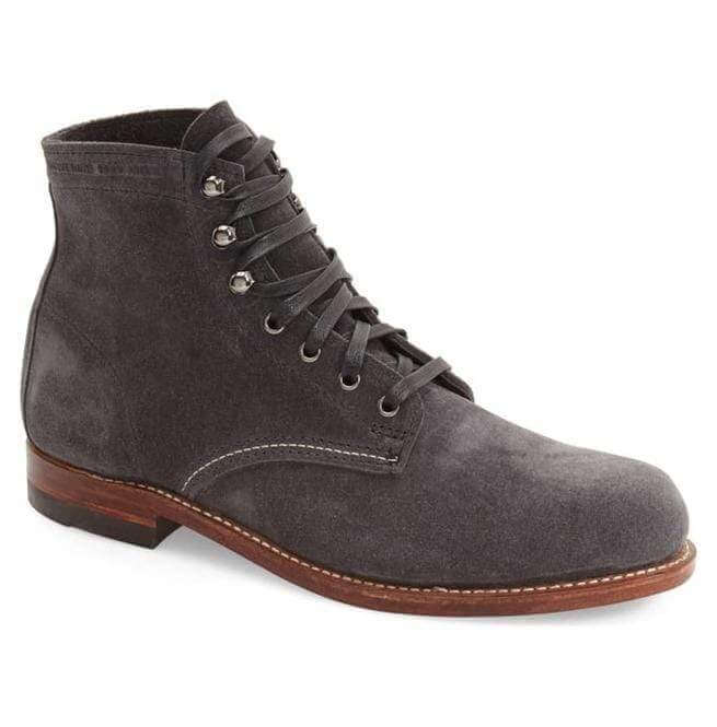 Men_Gray_Color_Suede_Boot_Gray_Side_Lace_Up_Boot_Ankle_Boot_-_Copy Handmade Ankle Gray Suede Chukka Lace Up Men's Boot - leathersguru