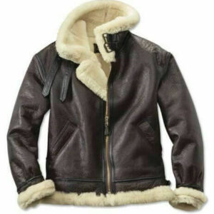 Men's B3 RAF Aviator Real Shearling Sheepskin Leather Flight Bomber Jackets