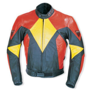 Men's Biker Jacket Vintage Racer Multi Color Leather Slim Fit Motorcycle Zip Up
