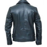 Men,s Black Biker Leather Jacket special Limited edition back