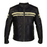 Men's Fashion Real Leather Biker Jacket Top Quality Cowhide Leather